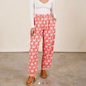 Big Bud Press Pink Daisy Chain Petite Trousers Size M